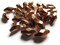 30 10.5mm Vintage Red Copper Faceted Oval Beads Vintage Copper Plated Plastic Beads